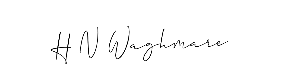 Allison_Script is a professional signature style that is perfect for those who want to add a touch of class to their signature. It is also a great choice for those who want to make their signature more unique. Get H N Waghmare name to fancy signature for free. H N Waghmare signature style 2 images and pictures png