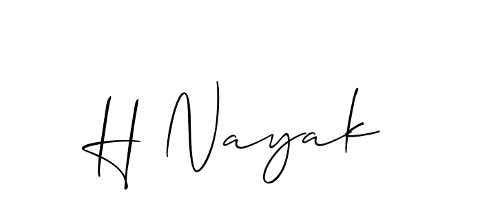 Make a short H Nayak signature style. Manage your documents anywhere anytime using Allison_Script. Create and add eSignatures, submit forms, share and send files easily. H Nayak signature style 2 images and pictures png