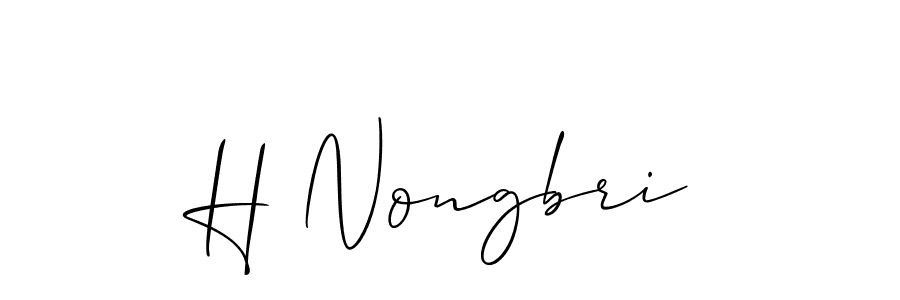Design your own signature with our free online signature maker. With this signature software, you can create a handwritten (Allison_Script) signature for name H Nongbri. H Nongbri signature style 2 images and pictures png