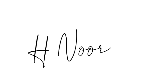 It looks lik you need a new signature style for name H Noor. Design unique handwritten (Allison_Script) signature with our free signature maker in just a few clicks. H Noor signature style 2 images and pictures png