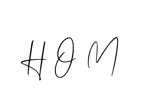 Make a beautiful signature design for name H O M. With this signature (Allison_Script) style, you can create a handwritten signature for free. H O M signature style 2 images and pictures png