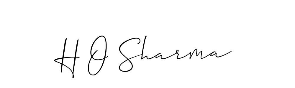 Use a signature maker to create a handwritten signature online. With this signature software, you can design (Allison_Script) your own signature for name H O Sharma. H O Sharma signature style 2 images and pictures png