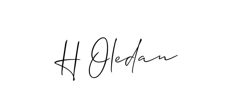 It looks lik you need a new signature style for name H Oledan. Design unique handwritten (Allison_Script) signature with our free signature maker in just a few clicks. H Oledan signature style 2 images and pictures png