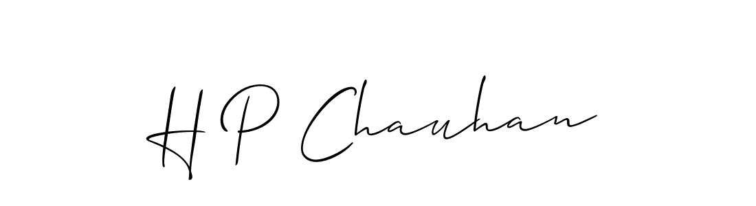 if you are searching for the best signature style for your name H P Chauhan. so please give up your signature search. here we have designed multiple signature styles  using Allison_Script. H P Chauhan signature style 2 images and pictures png