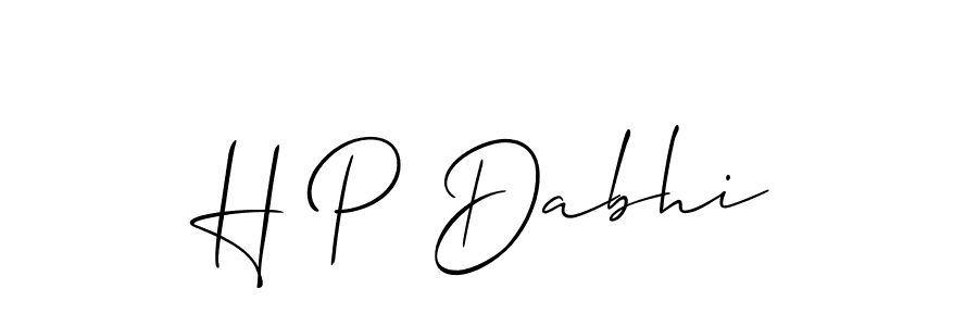 You should practise on your own different ways (Allison_Script) to write your name (H P Dabhi) in signature. don't let someone else do it for you. H P Dabhi signature style 2 images and pictures png