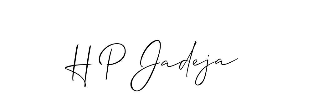 Here are the top 10 professional signature styles for the name H P Jadeja. These are the best autograph styles you can use for your name. H P Jadeja signature style 2 images and pictures png