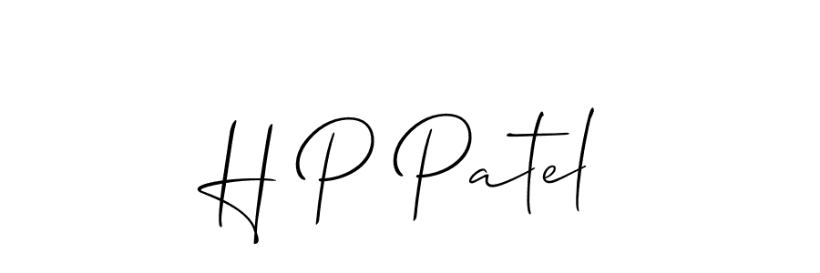 Similarly Allison_Script is the best handwritten signature design. Signature creator online .You can use it as an online autograph creator for name H P Patel. H P Patel signature style 2 images and pictures png