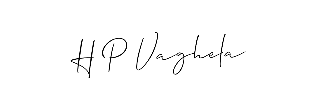 Design your own signature with our free online signature maker. With this signature software, you can create a handwritten (Allison_Script) signature for name H P Vaghela. H P Vaghela signature style 2 images and pictures png
