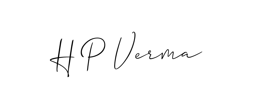 How to make H P Verma signature? Allison_Script is a professional autograph style. Create handwritten signature for H P Verma name. H P Verma signature style 2 images and pictures png