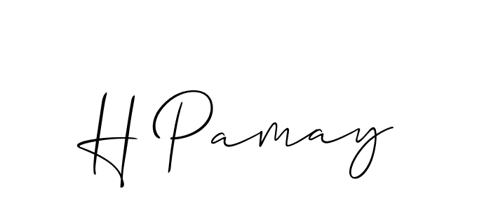 How to Draw H Pamay signature style? Allison_Script is a latest design signature styles for name H Pamay. H Pamay signature style 2 images and pictures png