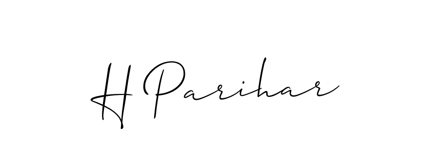 H Parihar stylish signature style. Best Handwritten Sign (Allison_Script) for my name. Handwritten Signature Collection Ideas for my name H Parihar. H Parihar signature style 2 images and pictures png
