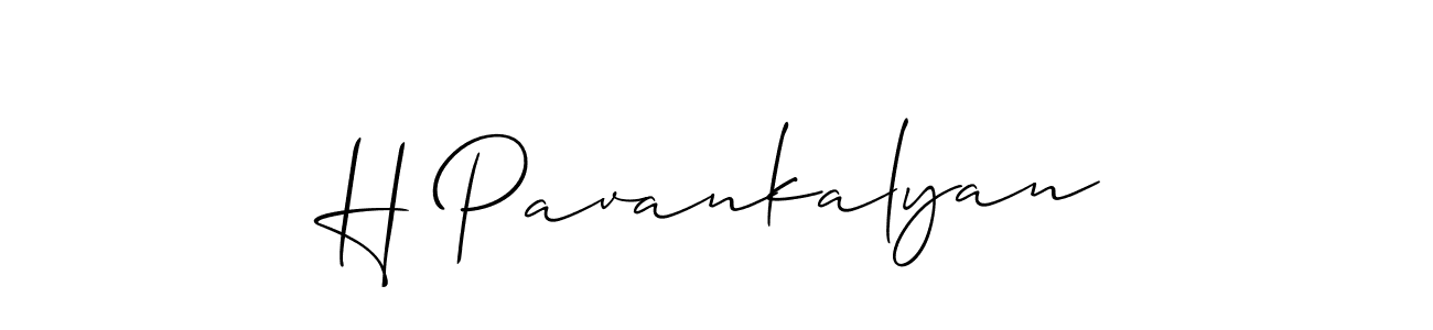 Make a beautiful signature design for name H Pavankalyan. With this signature (Allison_Script) style, you can create a handwritten signature for free. H Pavankalyan signature style 2 images and pictures png