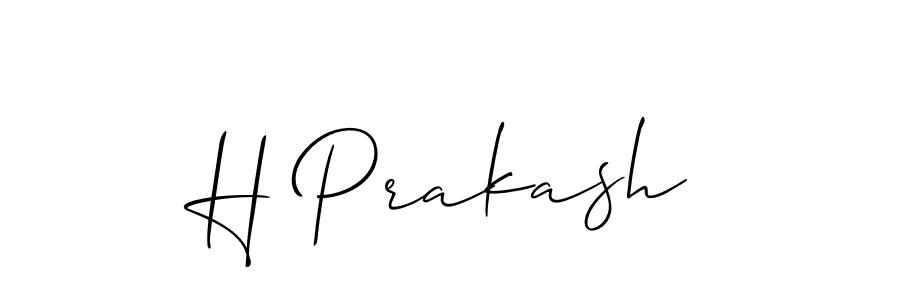 Also we have H Prakash name is the best signature style. Create professional handwritten signature collection using Allison_Script autograph style. H Prakash signature style 2 images and pictures png