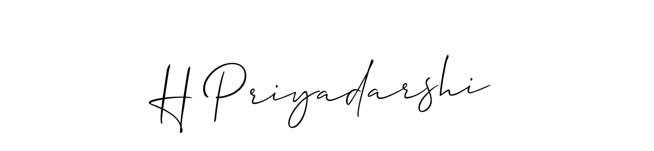 Also we have H Priyadarshi name is the best signature style. Create professional handwritten signature collection using Allison_Script autograph style. H Priyadarshi signature style 2 images and pictures png