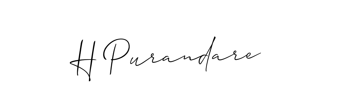 Make a beautiful signature design for name H Purandare. Use this online signature maker to create a handwritten signature for free. H Purandare signature style 2 images and pictures png