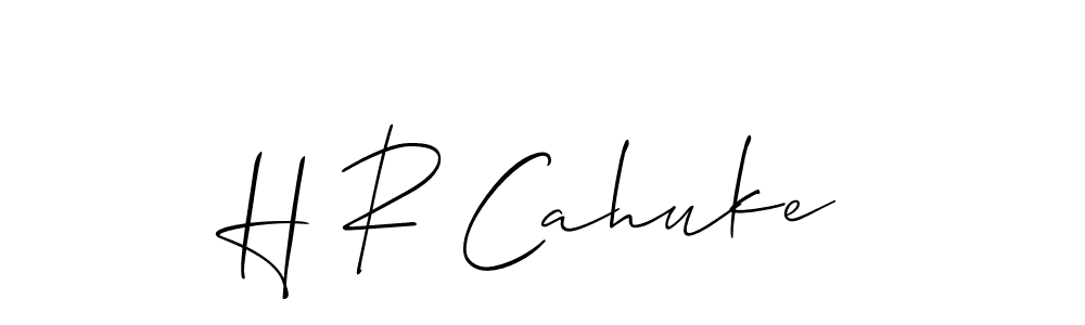 H R Cahuke stylish signature style. Best Handwritten Sign (Allison_Script) for my name. Handwritten Signature Collection Ideas for my name H R Cahuke. H R Cahuke signature style 2 images and pictures png