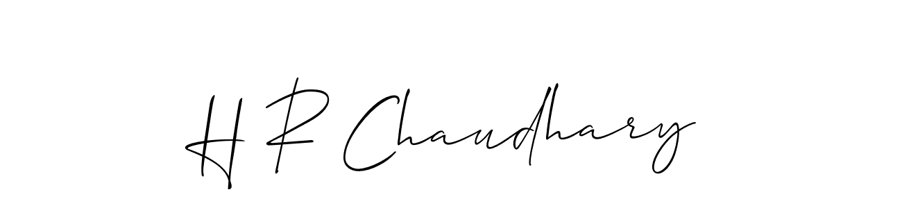 Use a signature maker to create a handwritten signature online. With this signature software, you can design (Allison_Script) your own signature for name H R Chaudhary. H R Chaudhary signature style 2 images and pictures png