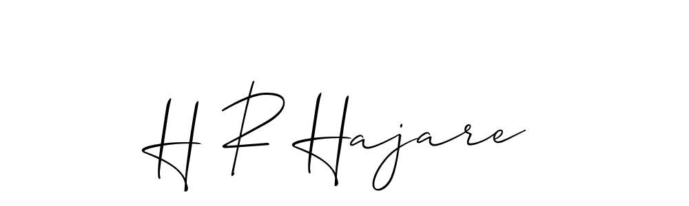 Create a beautiful signature design for name H R Hajare. With this signature (Allison_Script) fonts, you can make a handwritten signature for free. H R Hajare signature style 2 images and pictures png