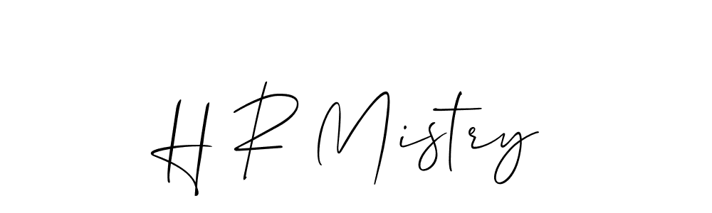 You should practise on your own different ways (Allison_Script) to write your name (H R Mistry) in signature. don't let someone else do it for you. H R Mistry signature style 2 images and pictures png