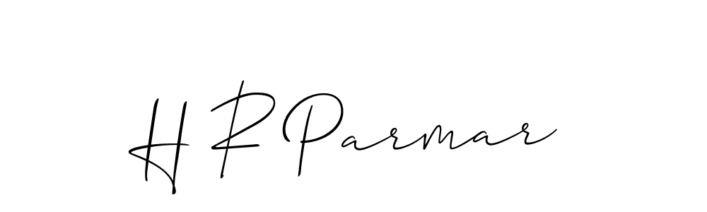 Make a beautiful signature design for name H R Parmar. With this signature (Allison_Script) style, you can create a handwritten signature for free. H R Parmar signature style 2 images and pictures png