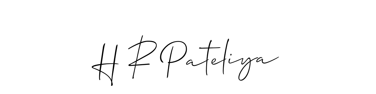H R Pateliya stylish signature style. Best Handwritten Sign (Allison_Script) for my name. Handwritten Signature Collection Ideas for my name H R Pateliya. H R Pateliya signature style 2 images and pictures png