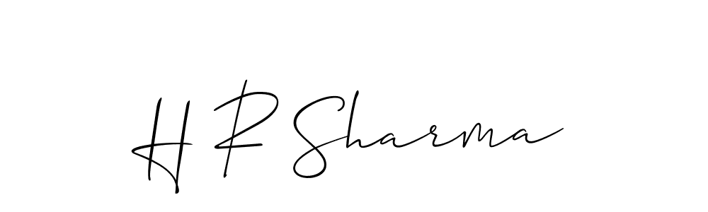 if you are searching for the best signature style for your name H R Sharma. so please give up your signature search. here we have designed multiple signature styles  using Allison_Script. H R Sharma signature style 2 images and pictures png