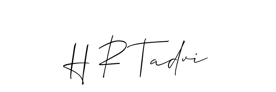 Create a beautiful signature design for name H R Tadvi. With this signature (Allison_Script) fonts, you can make a handwritten signature for free. H R Tadvi signature style 2 images and pictures png