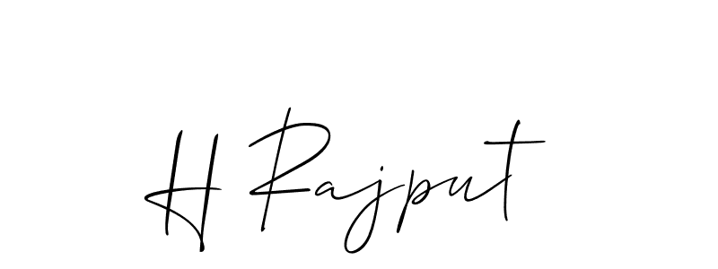 You should practise on your own different ways (Allison_Script) to write your name (H Rajput) in signature. don't let someone else do it for you. H Rajput signature style 2 images and pictures png