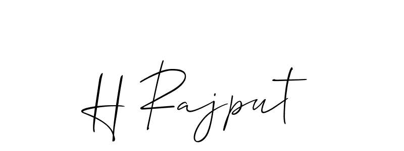 Design your own signature with our free online signature maker. With this signature software, you can create a handwritten (Allison_Script) signature for name H Rajput. H Rajput signature style 2 images and pictures png