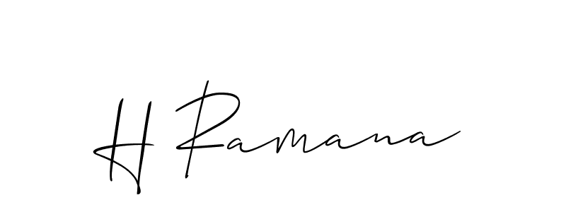 It looks lik you need a new signature style for name H Ramana. Design unique handwritten (Allison_Script) signature with our free signature maker in just a few clicks. H Ramana signature style 2 images and pictures png