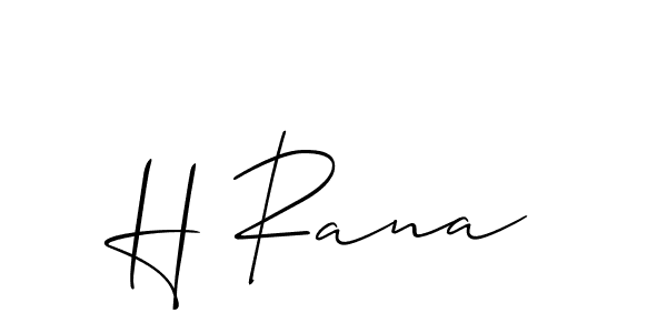 H Rana stylish signature style. Best Handwritten Sign (Allison_Script) for my name. Handwritten Signature Collection Ideas for my name H Rana. H Rana signature style 2 images and pictures png