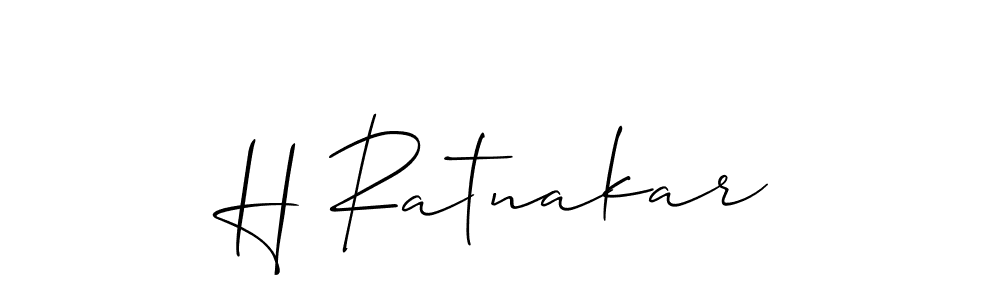 How to make H Ratnakar signature? Allison_Script is a professional autograph style. Create handwritten signature for H Ratnakar name. H Ratnakar signature style 2 images and pictures png