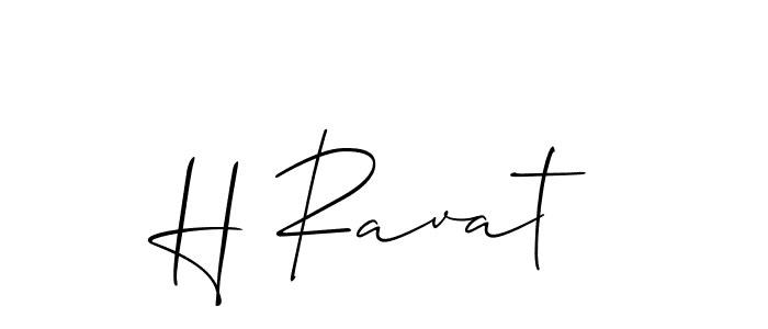 Use a signature maker to create a handwritten signature online. With this signature software, you can design (Allison_Script) your own signature for name H Ravat. H Ravat signature style 2 images and pictures png