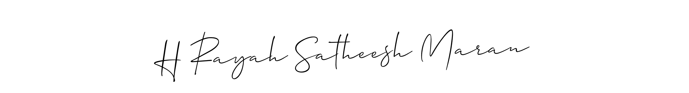 This is the best signature style for the H Rayah Satheesh Maran name. Also you like these signature font (Allison_Script). Mix name signature. H Rayah Satheesh Maran signature style 2 images and pictures png