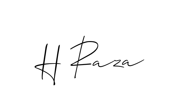 Allison_Script is a professional signature style that is perfect for those who want to add a touch of class to their signature. It is also a great choice for those who want to make their signature more unique. Get H Raza name to fancy signature for free. H Raza signature style 2 images and pictures png