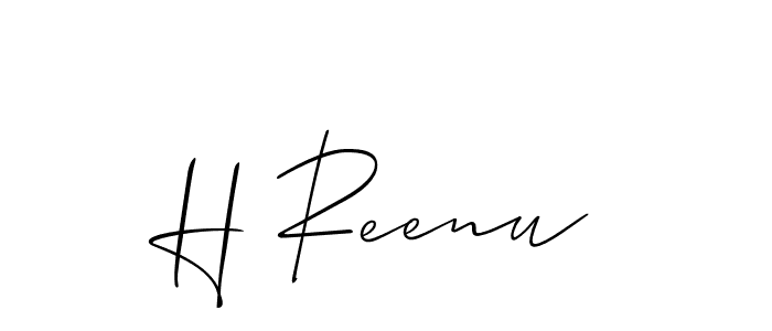 How to make H Reenu signature? Allison_Script is a professional autograph style. Create handwritten signature for H Reenu name. H Reenu signature style 2 images and pictures png