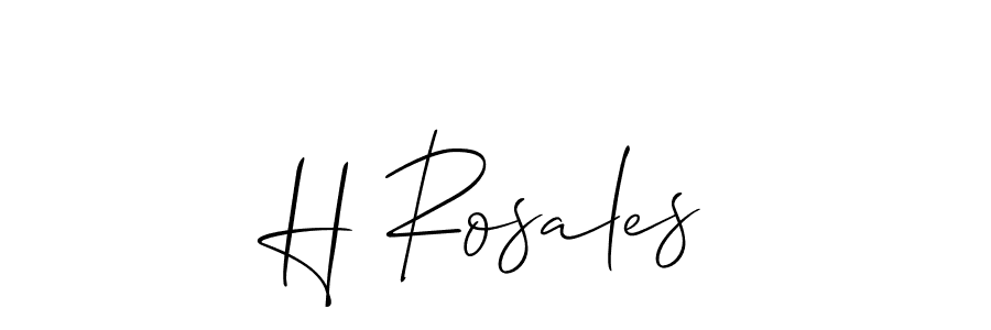 Create a beautiful signature design for name H Rosales. With this signature (Allison_Script) fonts, you can make a handwritten signature for free. H Rosales signature style 2 images and pictures png