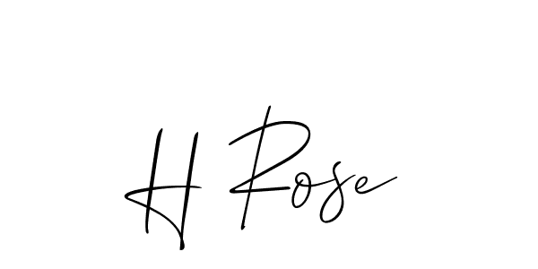 Create a beautiful signature design for name H Rose. With this signature (Allison_Script) fonts, you can make a handwritten signature for free. H Rose signature style 2 images and pictures png