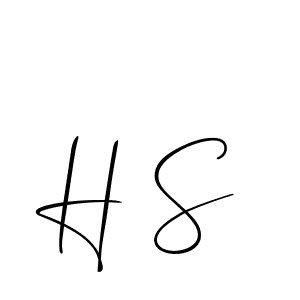 Design your own signature with our free online signature maker. With this signature software, you can create a handwritten (Allison_Script) signature for name H S. H S signature style 2 images and pictures png