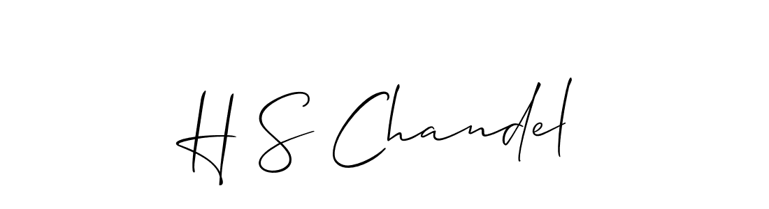 Design your own signature with our free online signature maker. With this signature software, you can create a handwritten (Allison_Script) signature for name H S Chandel. H S Chandel signature style 2 images and pictures png