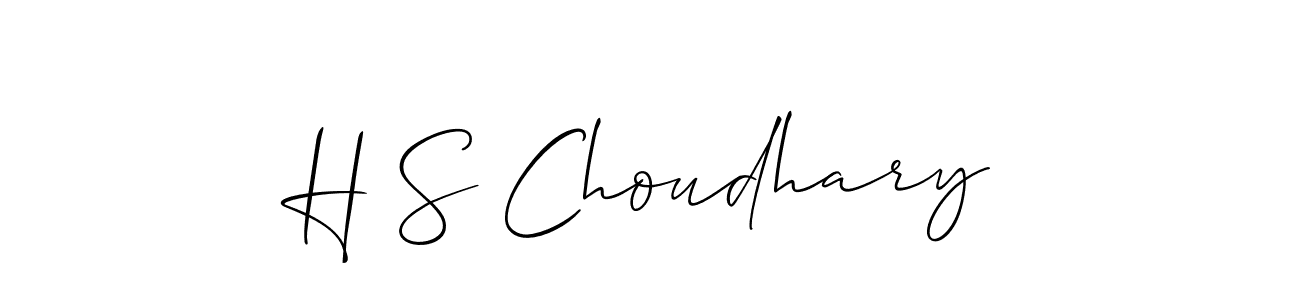 H S Choudhary stylish signature style. Best Handwritten Sign (Allison_Script) for my name. Handwritten Signature Collection Ideas for my name H S Choudhary. H S Choudhary signature style 2 images and pictures png