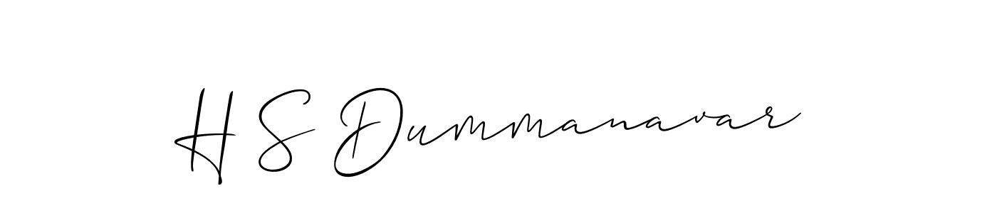 Design your own signature with our free online signature maker. With this signature software, you can create a handwritten (Allison_Script) signature for name H S Dummanavar. H S Dummanavar signature style 2 images and pictures png