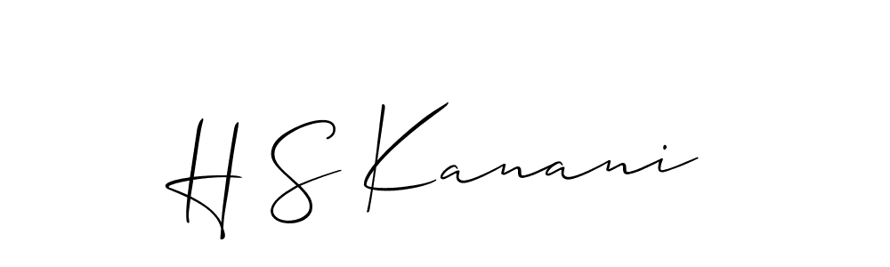How to Draw H S Kanani signature style? Allison_Script is a latest design signature styles for name H S Kanani. H S Kanani signature style 2 images and pictures png