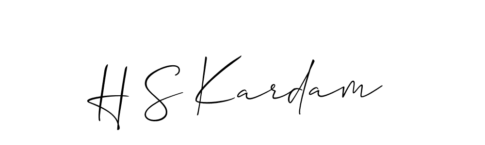 H S Kardam stylish signature style. Best Handwritten Sign (Allison_Script) for my name. Handwritten Signature Collection Ideas for my name H S Kardam. H S Kardam signature style 2 images and pictures png