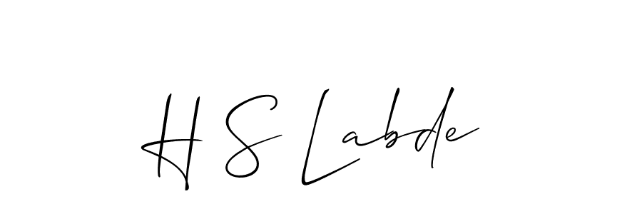 Also we have H S Labde name is the best signature style. Create professional handwritten signature collection using Allison_Script autograph style. H S Labde signature style 2 images and pictures png