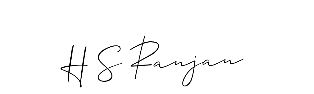 Also we have H S Ranjan name is the best signature style. Create professional handwritten signature collection using Allison_Script autograph style. H S Ranjan signature style 2 images and pictures png