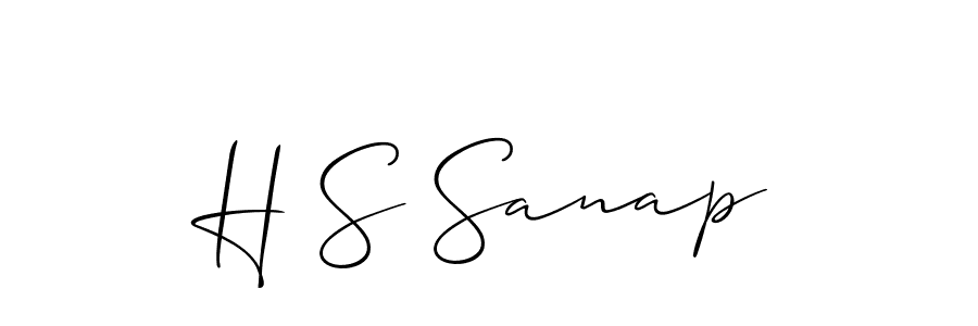 Create a beautiful signature design for name H S Sanap. With this signature (Allison_Script) fonts, you can make a handwritten signature for free. H S Sanap signature style 2 images and pictures png
