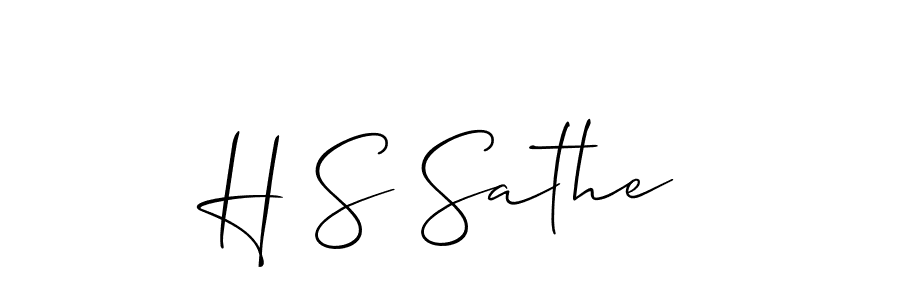 Design your own signature with our free online signature maker. With this signature software, you can create a handwritten (Allison_Script) signature for name H S Sathe. H S Sathe signature style 2 images and pictures png