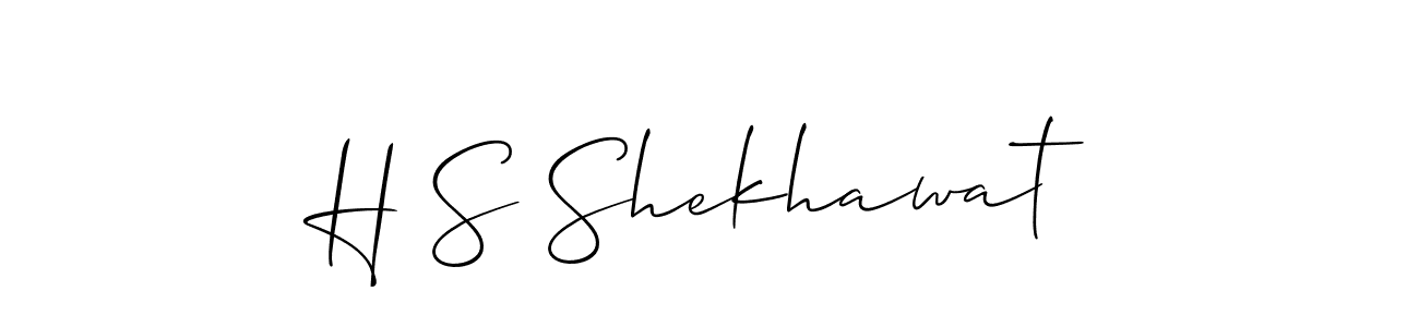 The best way (Allison_Script) to make a short signature is to pick only two or three words in your name. The name H S Shekhawat include a total of six letters. For converting this name. H S Shekhawat signature style 2 images and pictures png