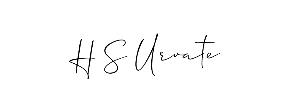 Make a beautiful signature design for name H S Urvate. With this signature (Allison_Script) style, you can create a handwritten signature for free. H S Urvate signature style 2 images and pictures png
